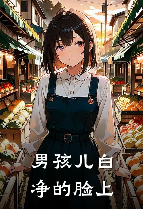 男孩儿白净的脸上