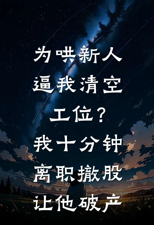 为哄新人逼我清空工位？我十分钟离职撤股让他破产