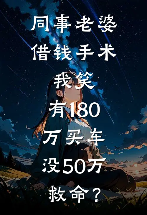 同事老婆借钱手术，我笑：有180万买车，没50万救命？