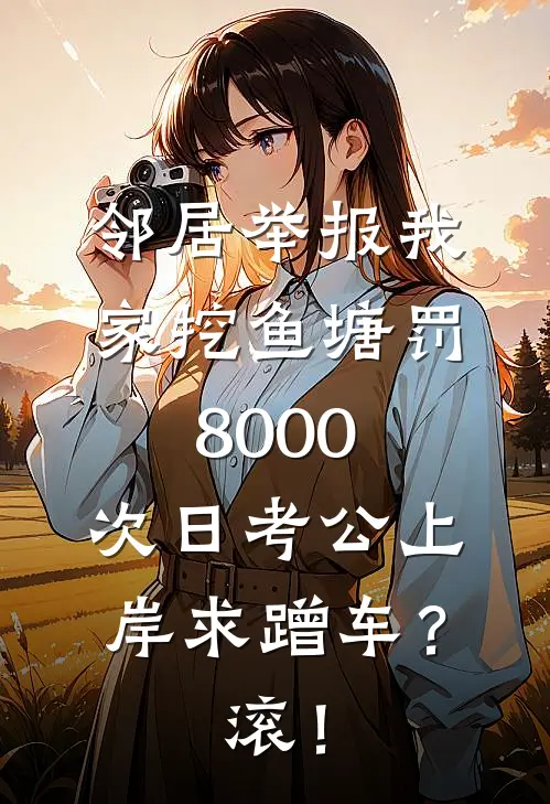邻居举报我家挖鱼塘罚8000，次日考公上岸求蹭车？滚！
