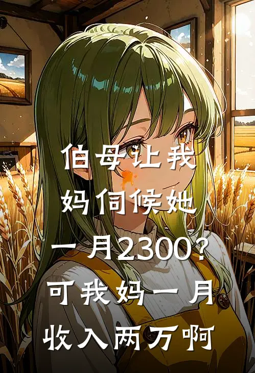 伯母让我妈伺候她，一月2300？可我妈一月收入两万啊