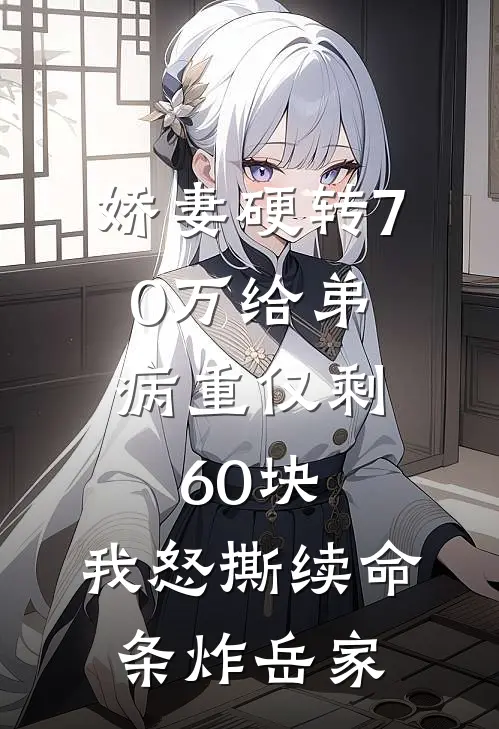 娇妻硬转70万给弟,病重仅剩60块,我怒撕续命条炸岳家