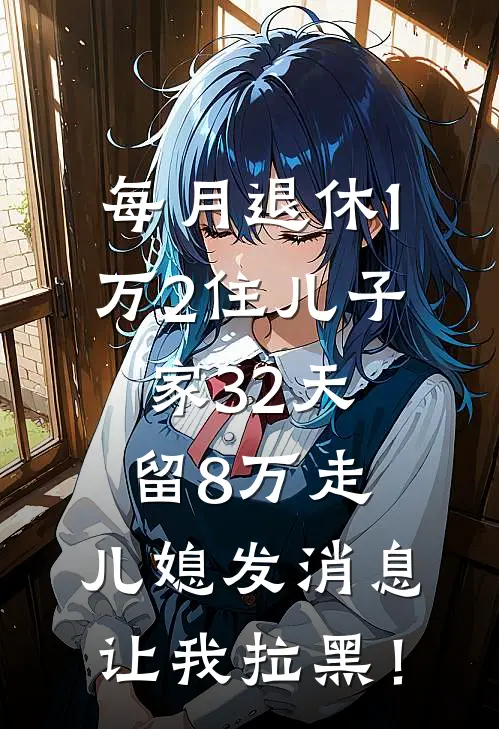 每月退休1万2住儿子家32天，留8万走，儿媳发消息让我拉黑！