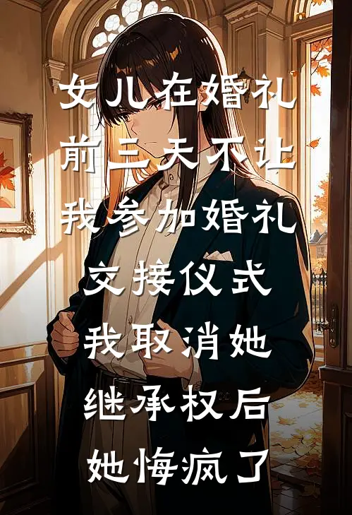 女儿在婚礼前三天不让我参加婚礼交接仪式,我取消她继承权后她悔疯了