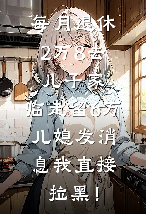每月退休2万8去儿子家，临走留6万，儿媳发消息我直接拉黑！