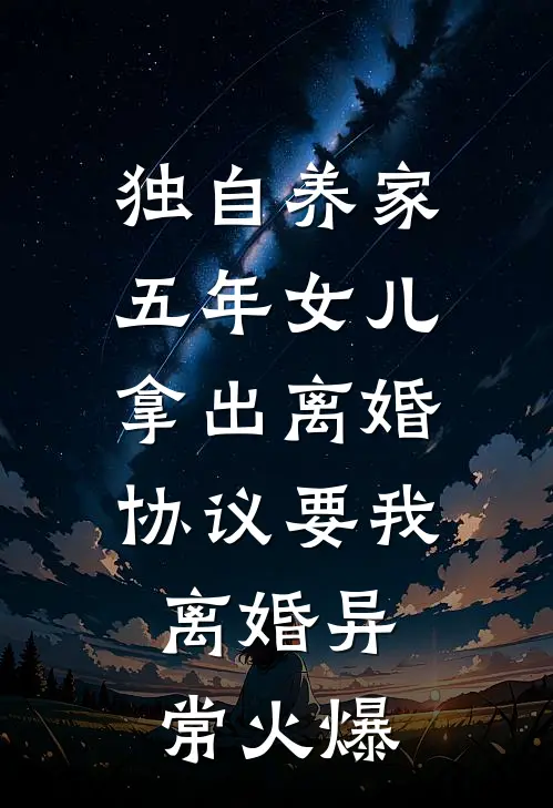 独自养家五年女儿拿出离婚协议要我离婚异常火爆