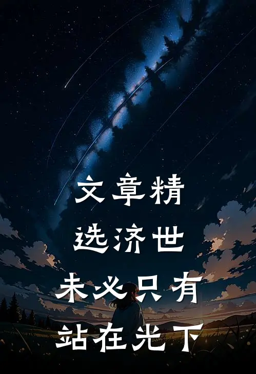 文章精选济世，未必只有站在光下