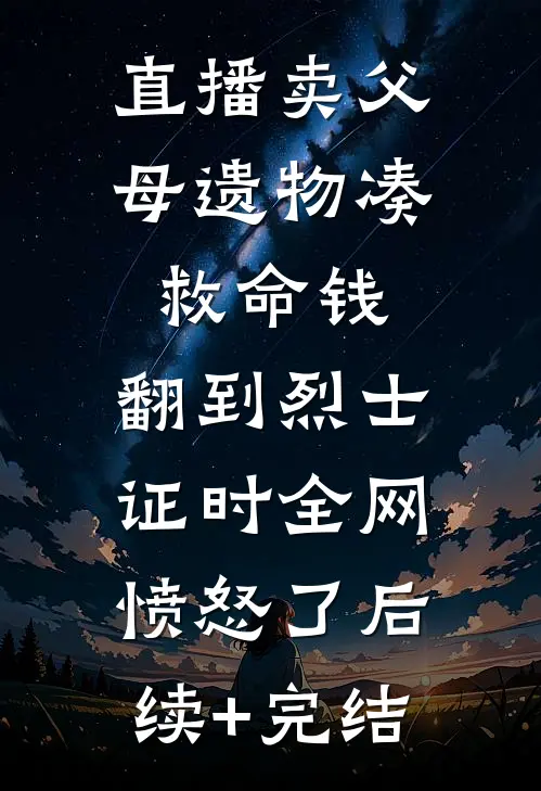 直播卖父母遗物凑救命钱，翻到烈士证时全网愤怒了后续+完结