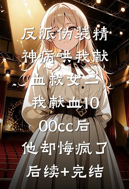 反派伪装精神病哄我献血救女二，我献血1000cc后他却悔疯了后续+完结